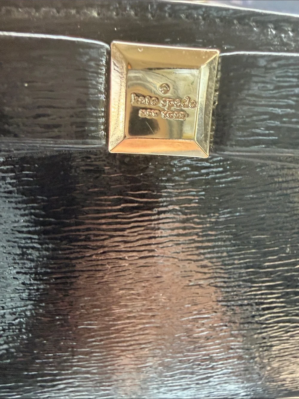 Kate Spade Stacy Wallet Black Patent Leather